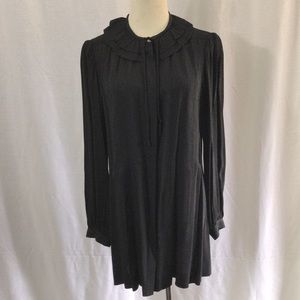 Vintage Jackie Bernard for Eklektic 100% Rayon Pleated Long Sleeve Tunic Top